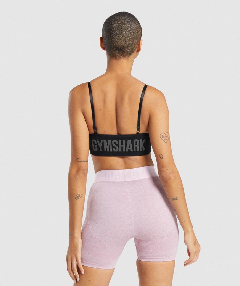 Gymshark Flex Strappy Ženske Sportski Grudnjak Crne Sive | HR 3308DFM